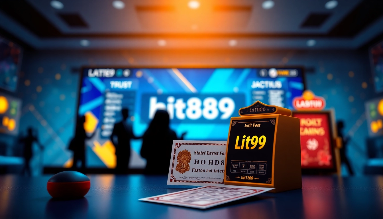 Experience excitement with hit789's dynamic online gaming interface featuring lottery elements.