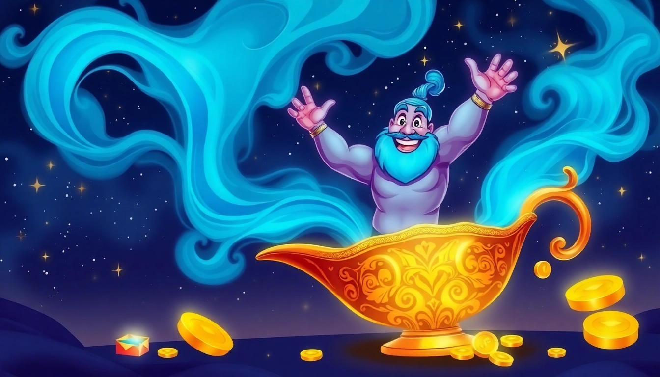 Engage with genie168, where a magical genie reveals treasures and excitement through animated action.