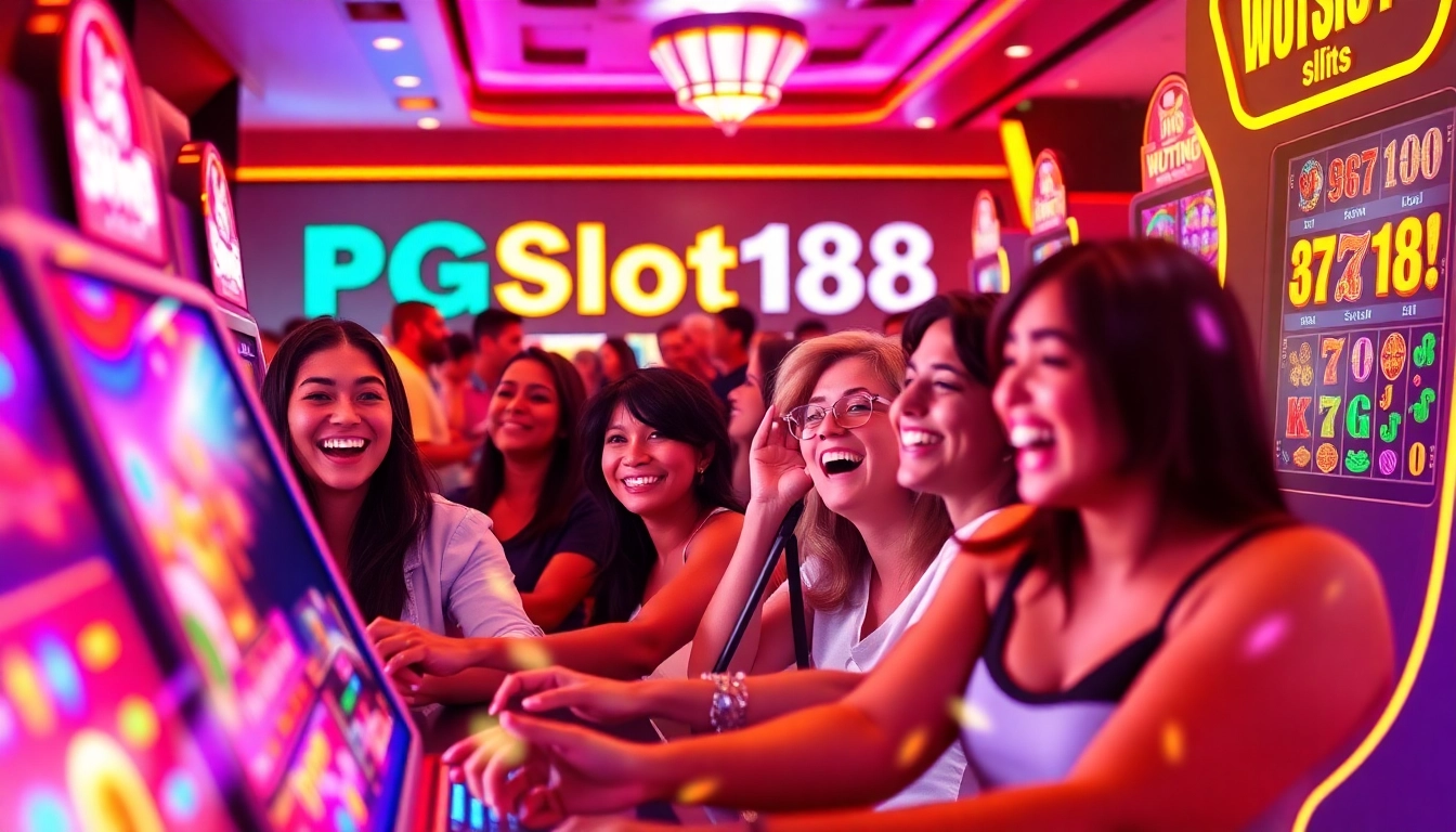 Experience the thrill of pgslot168 with vibrant slot games in a lively casino atmosphere.