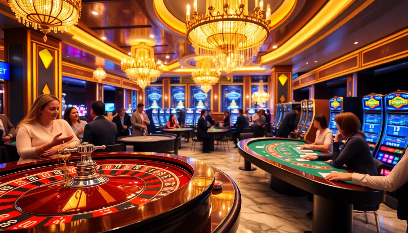 Experience the thrill of gaming at https://shbet.cruises/ with vibrant casino tables and cheering players.