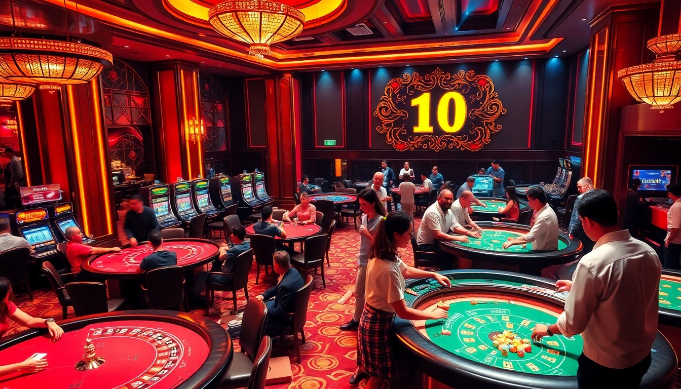 Experience the excitement of Top 10 nhà cái uy tín in a luxury casino filled with engaging games like poker and roulette.