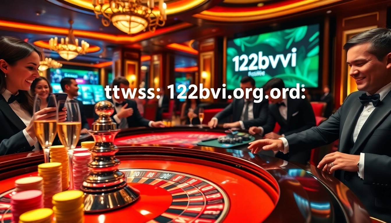 Players at a vibrant casino table with roulette action at https://123bvi.org/, showcasing thrilling gaming excitement.