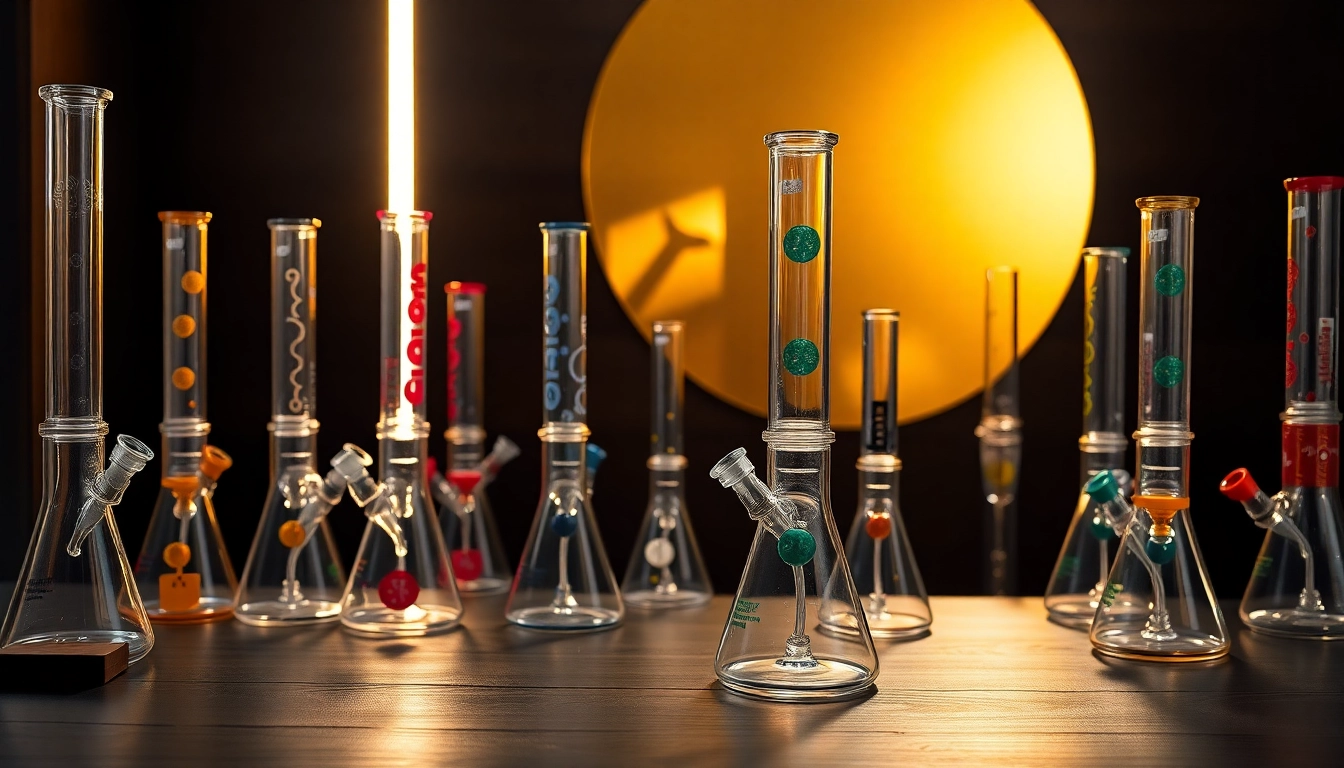 Explore high-quality bongs for sale featuring elegant glass designs in a premium showcase.